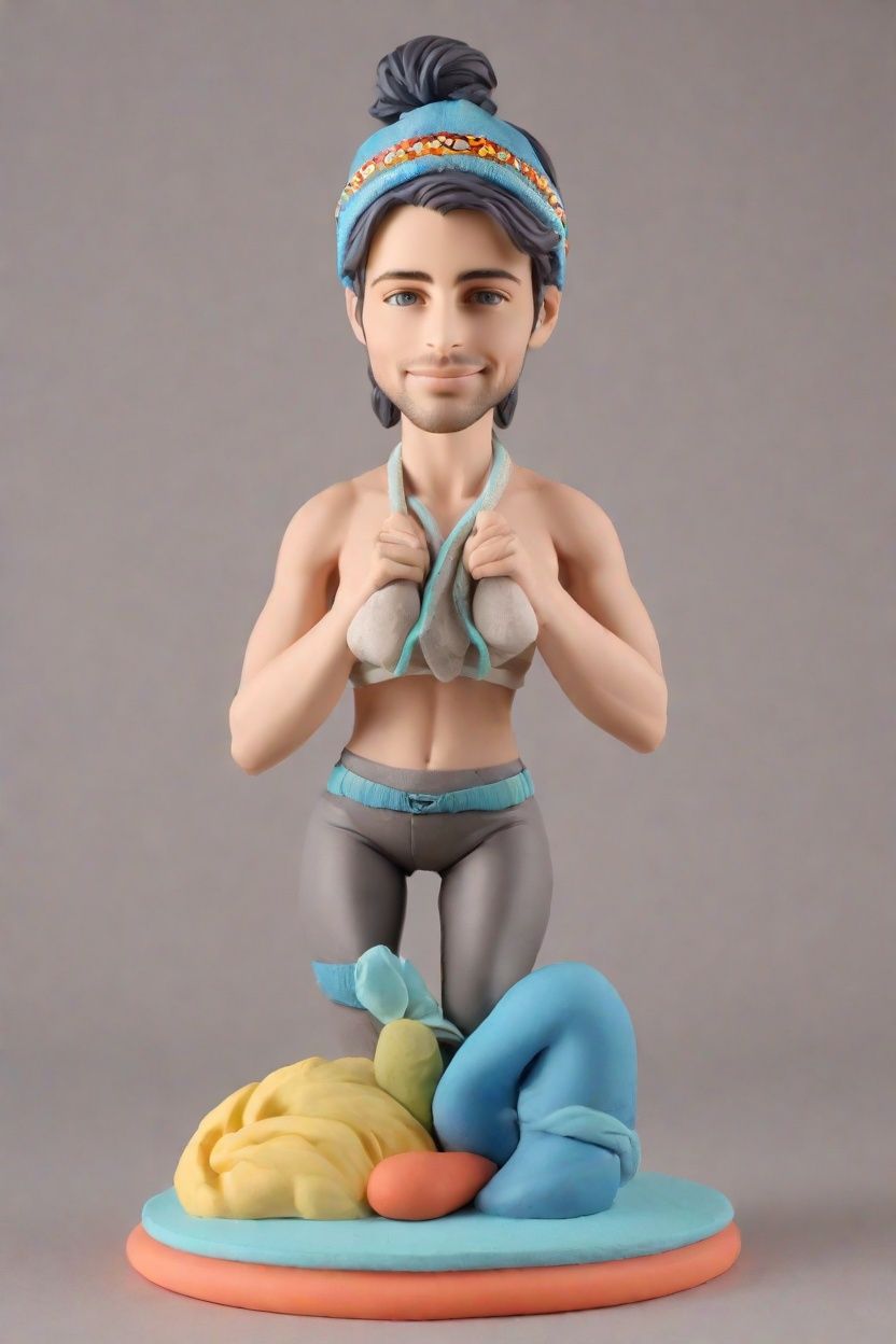 Discover the Playful Side of Yoga with a Bobblehead Figurine That Winks