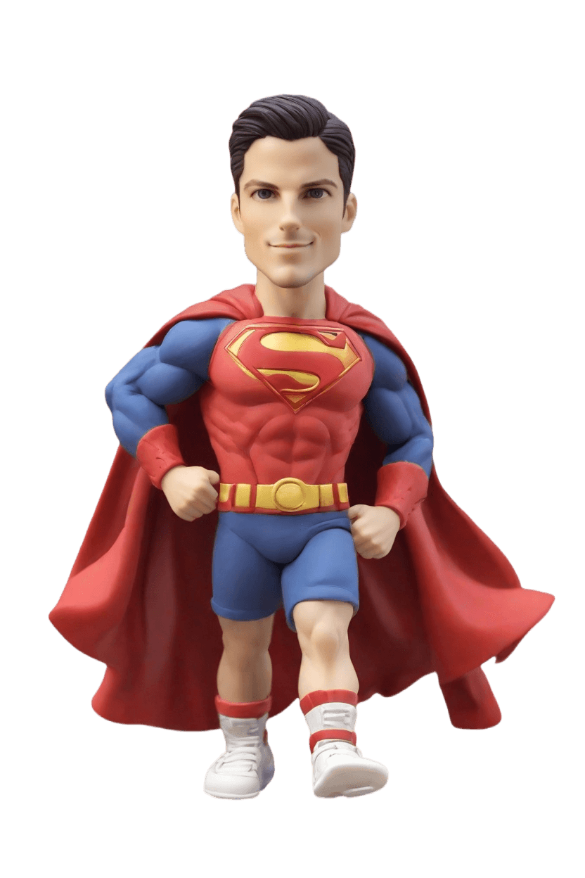 custom Heroic Stance Superman bobblehead