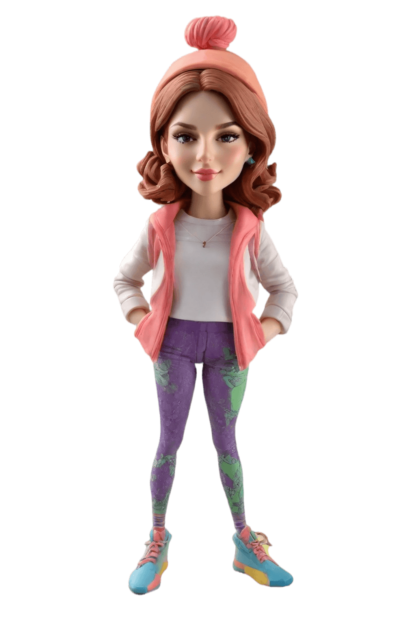 Custom Kicking Sporty Bobblehead