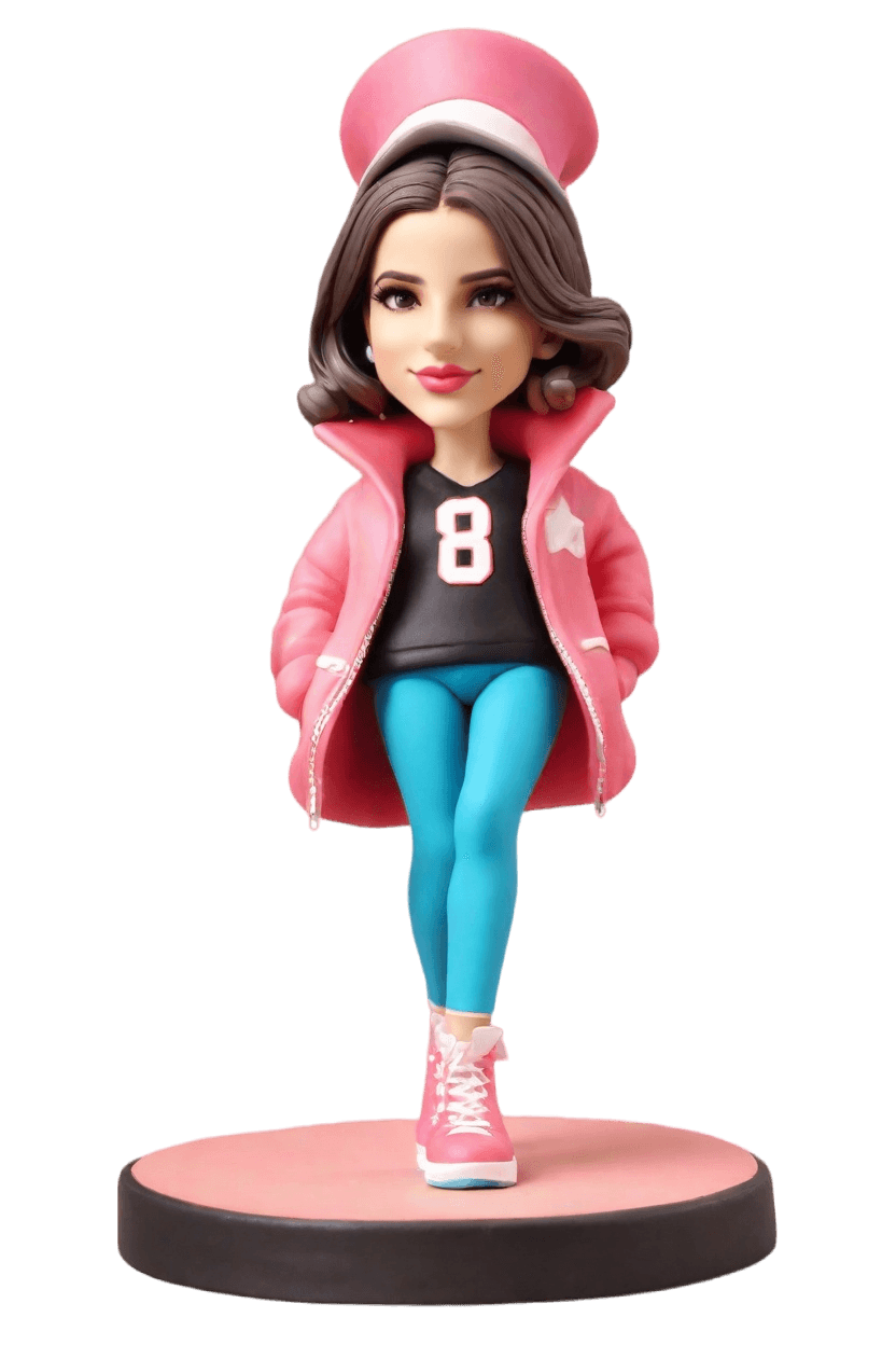 Cheerful Cheerleader Custom Bobblehead