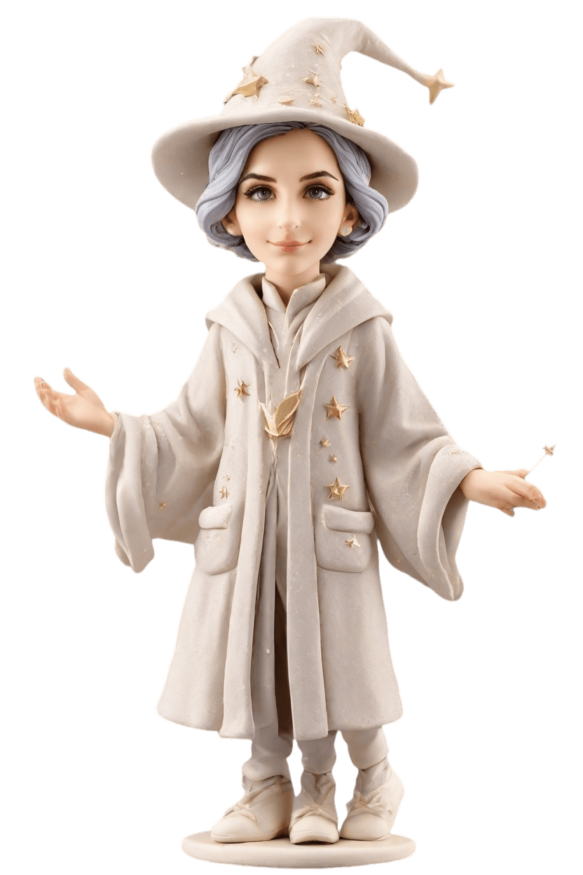 Custom Whimsical Wizard Bobblehead