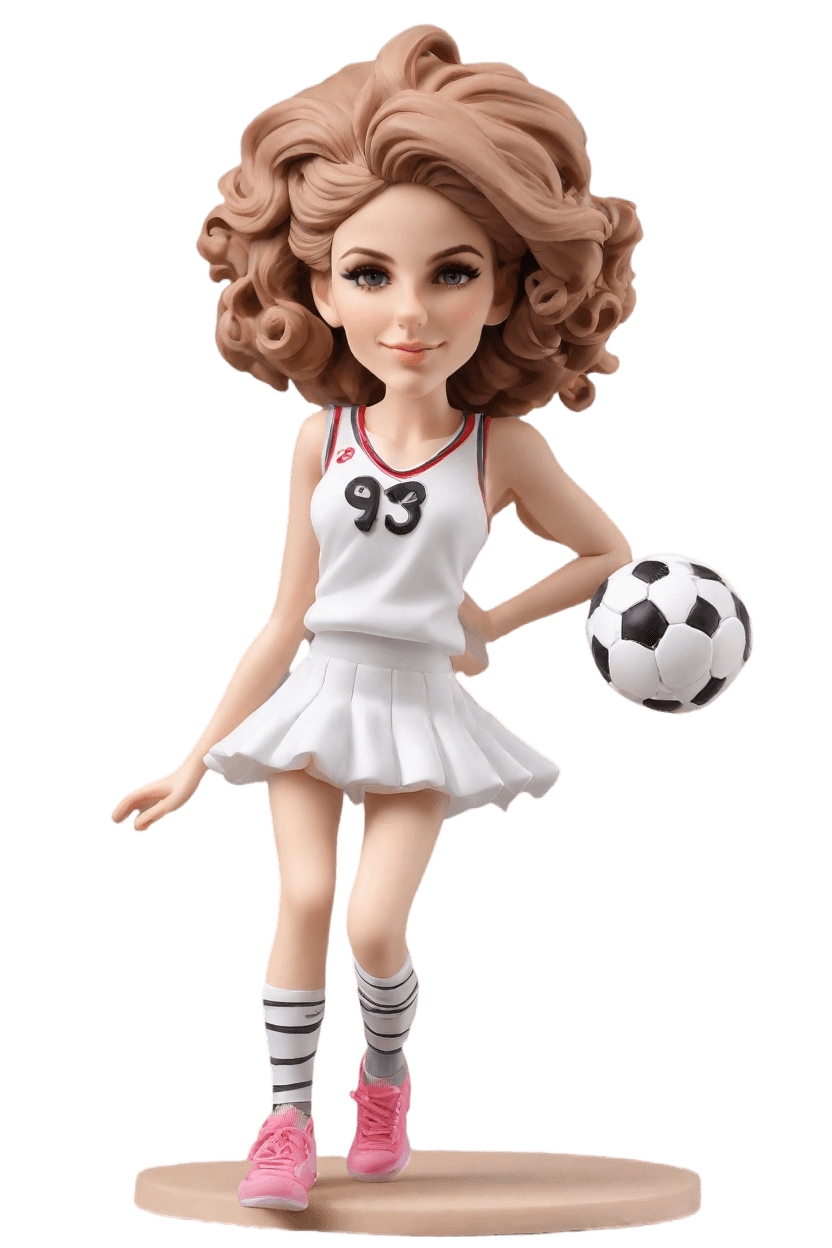 Soccer Star Custom Playful Bobblehead