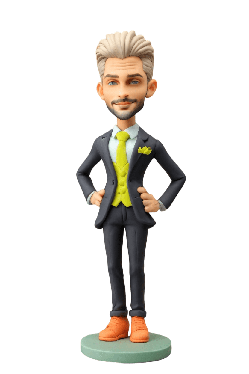 Confident Custom Punk-inspired Bobblehead