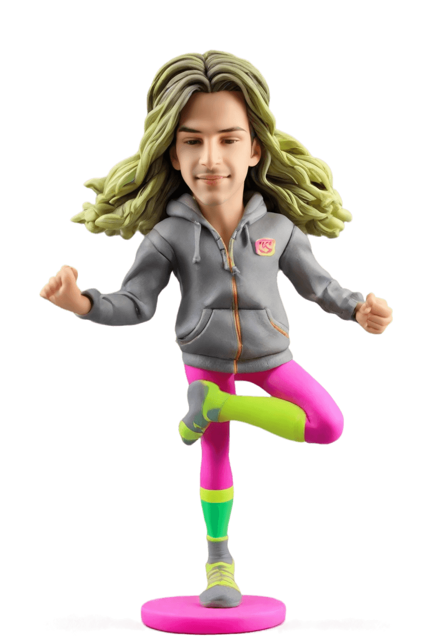 Custom Yoga Warrior Bobblehead