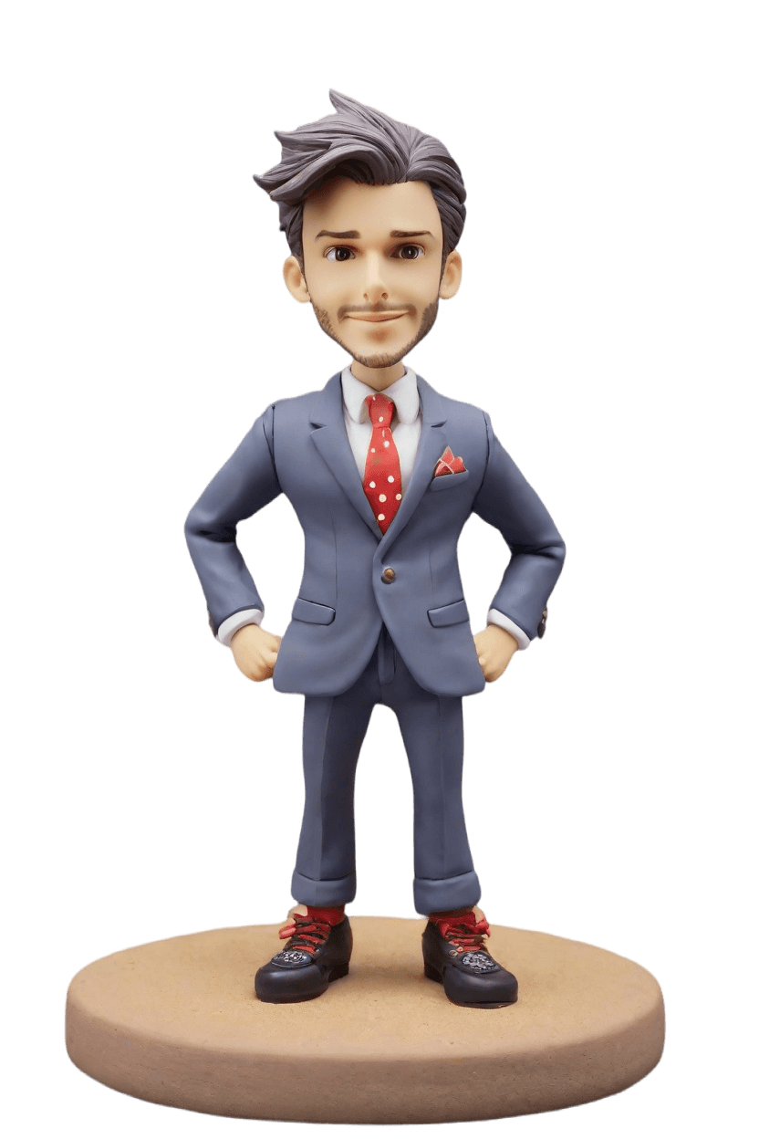 Custom Anniversary Punk-Inspired Bobblehead