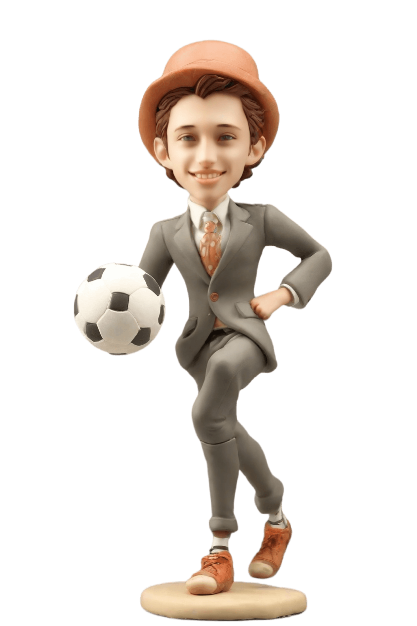 Custom Kicking Soccer Bobblehead