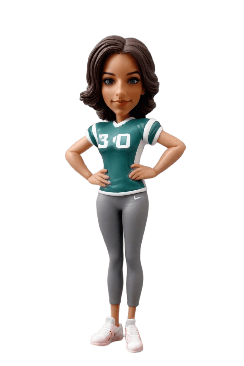 Custom Football Heroine Bobblehead