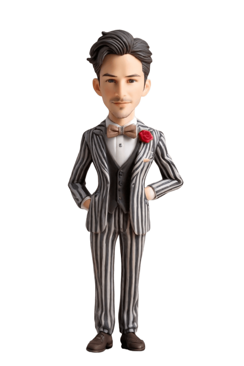 custom Playful Wink Pinstripes bobblehead