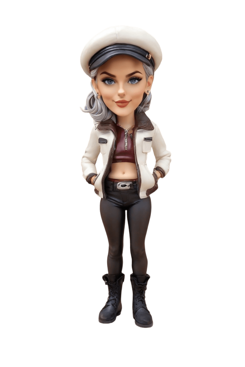 Custom Aviator Chic Bobblehead
