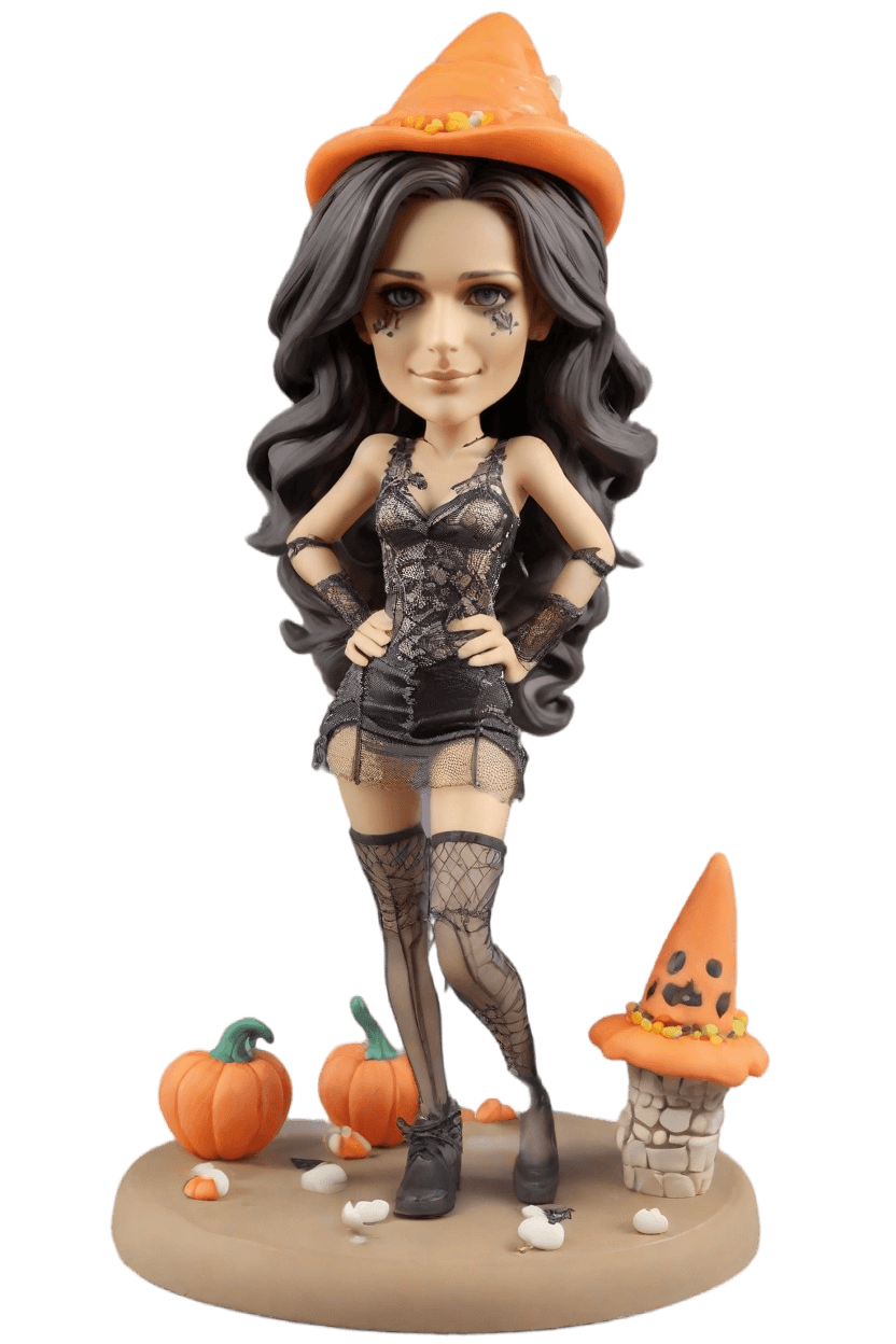 Spooky Custom Punk Witch Bobblehead