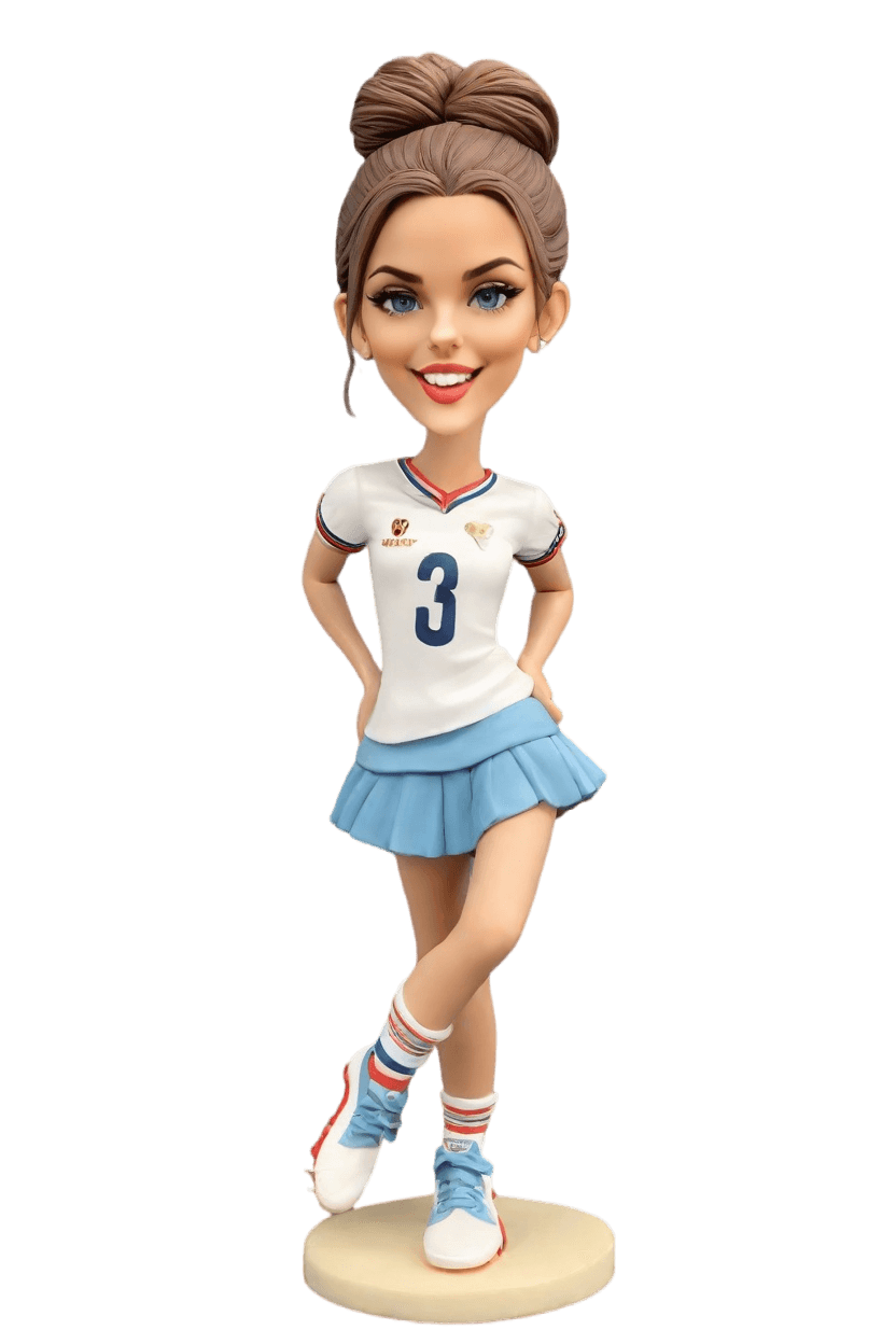 Soccer Star Custom Playful Bobblehead