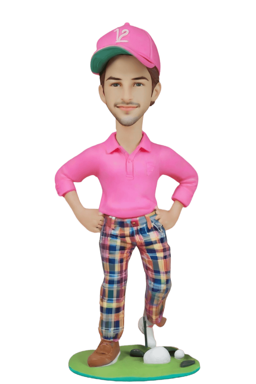 Custom Golfing Champion Bobblehead