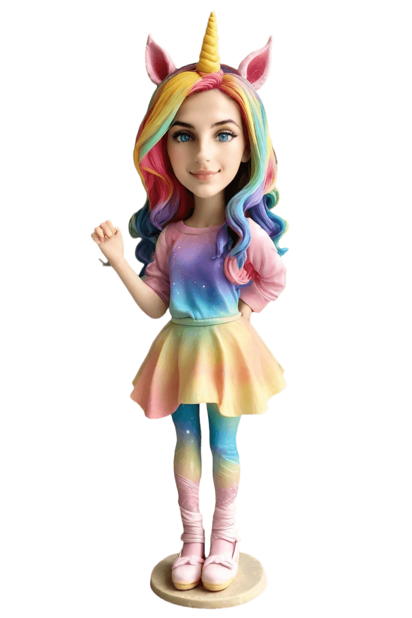 Custom Unicorn Fantasy Sparkly bobblehead