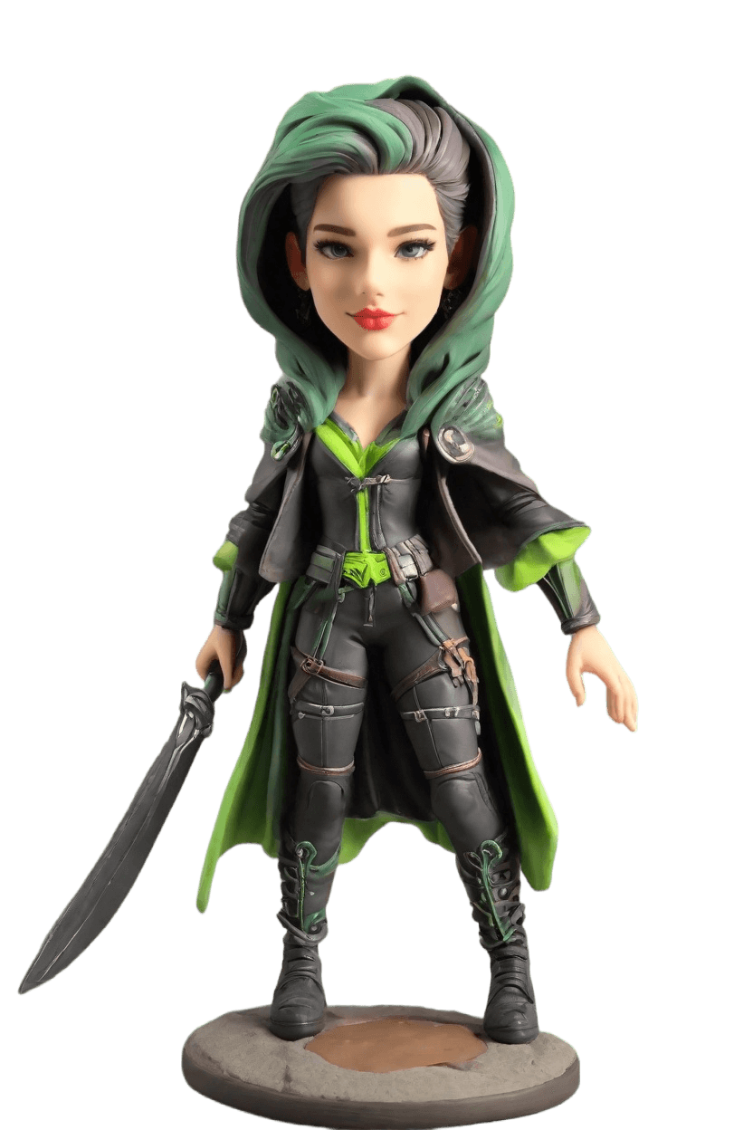 custom Heroic Fantasy Punk bobblehead