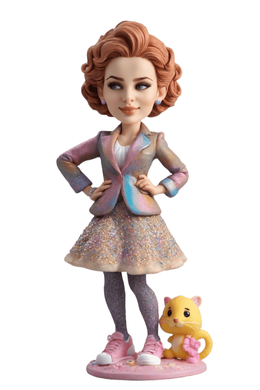 custom NewYear Festive Glitter bobblehead