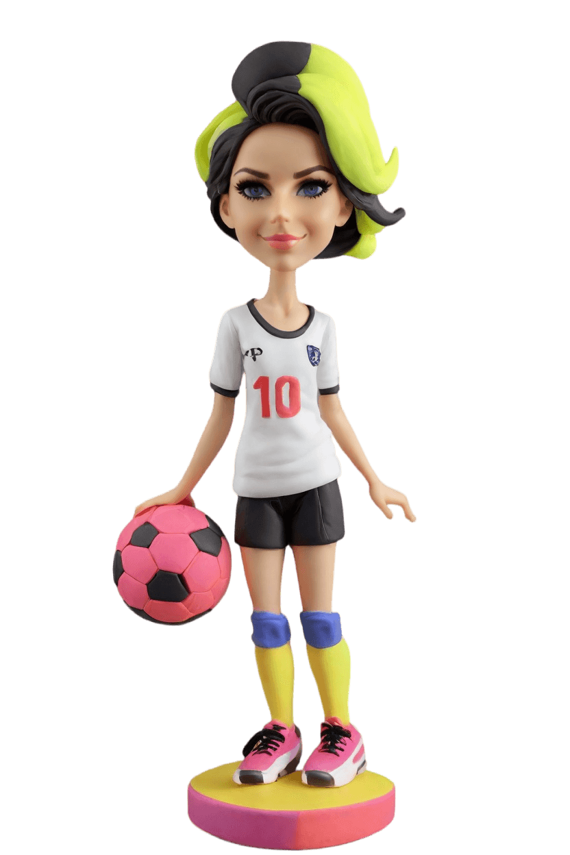 Soccer Star Custom Playful Bobblehead