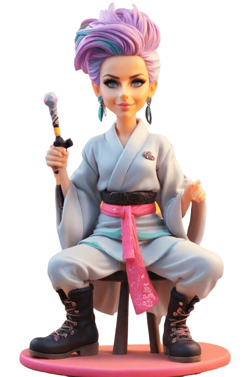 custom Warrior Anime-Inspired Bobblehead