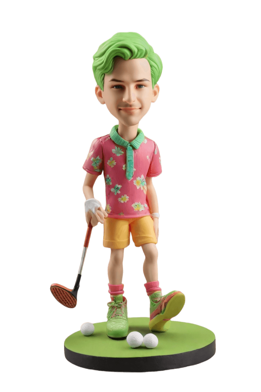 Custom Golfing Hero Figurine Bobblehead