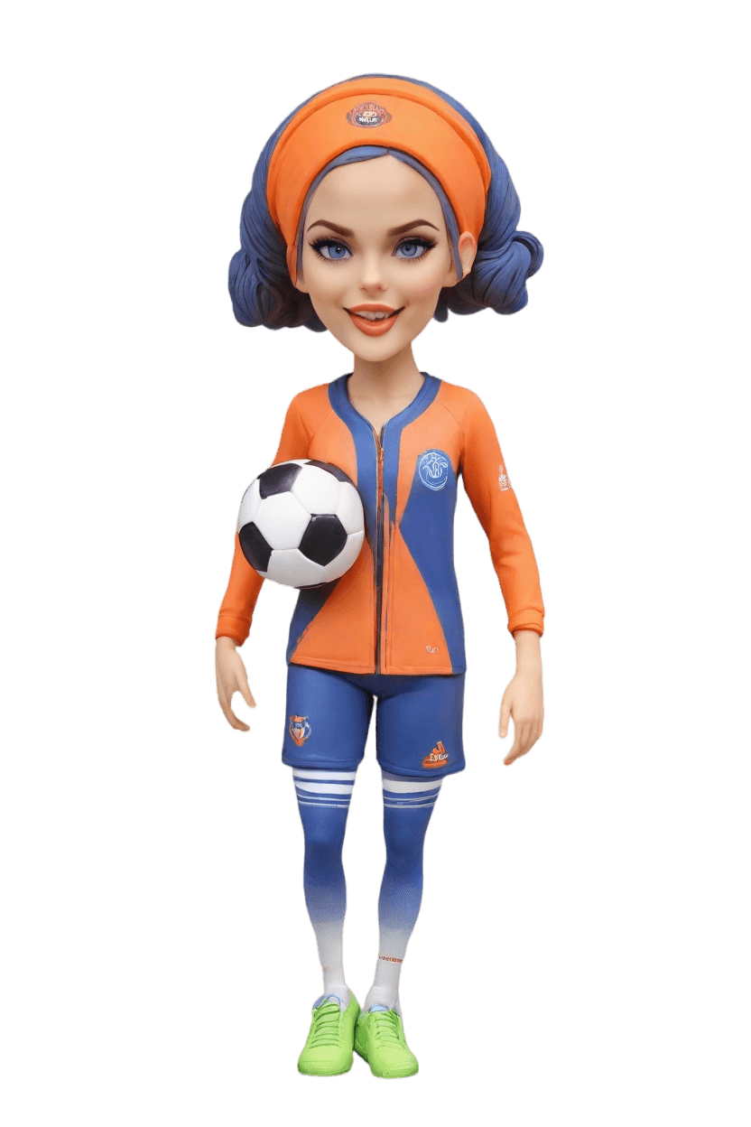 Soccer Star Custom Playful Bobblehead
