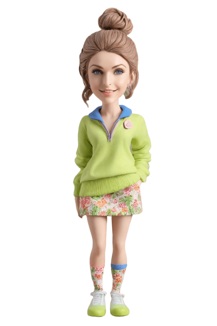 Custom Golfing Diva Bobblehead