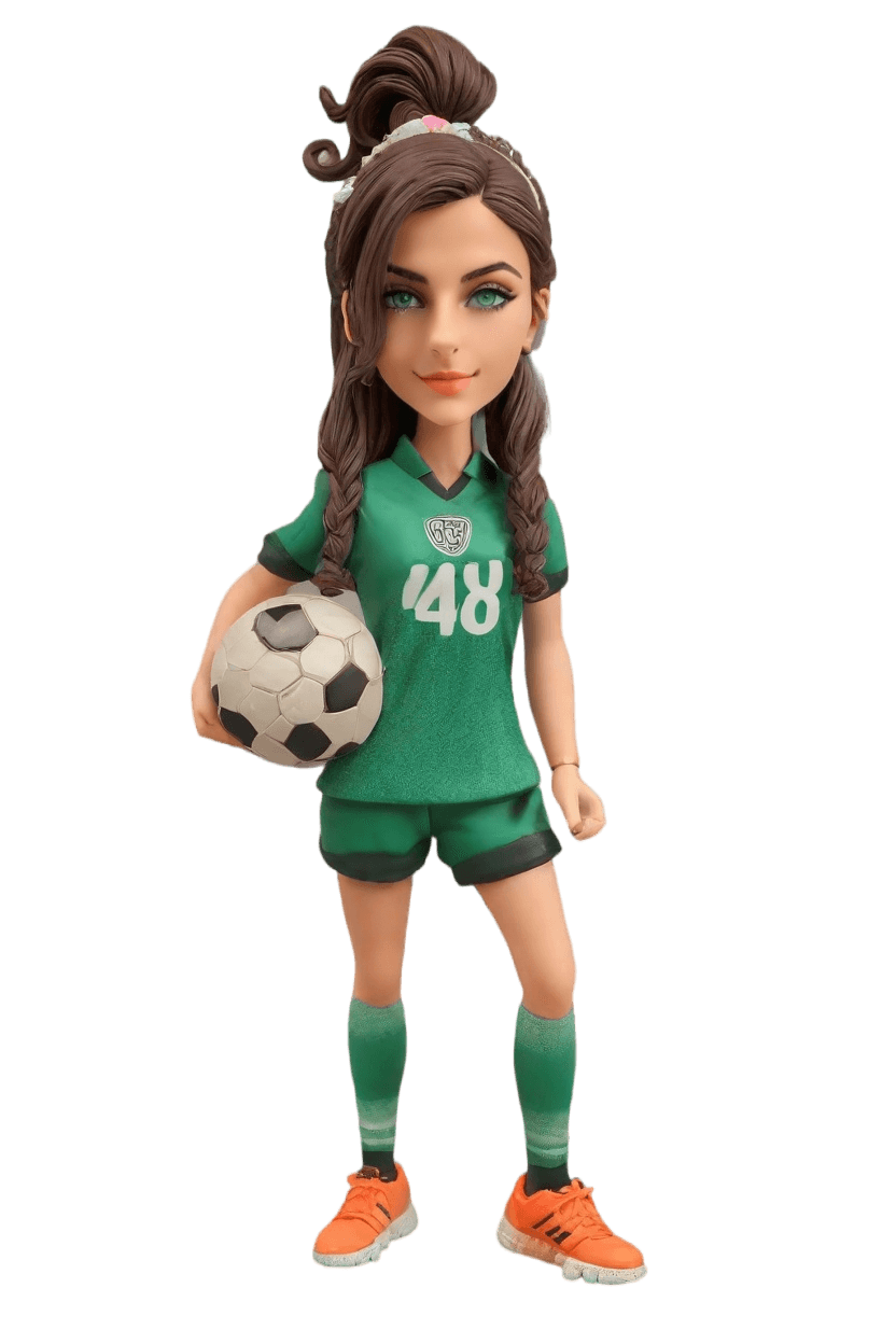 Soccer Star Custom Playful Bobblehead