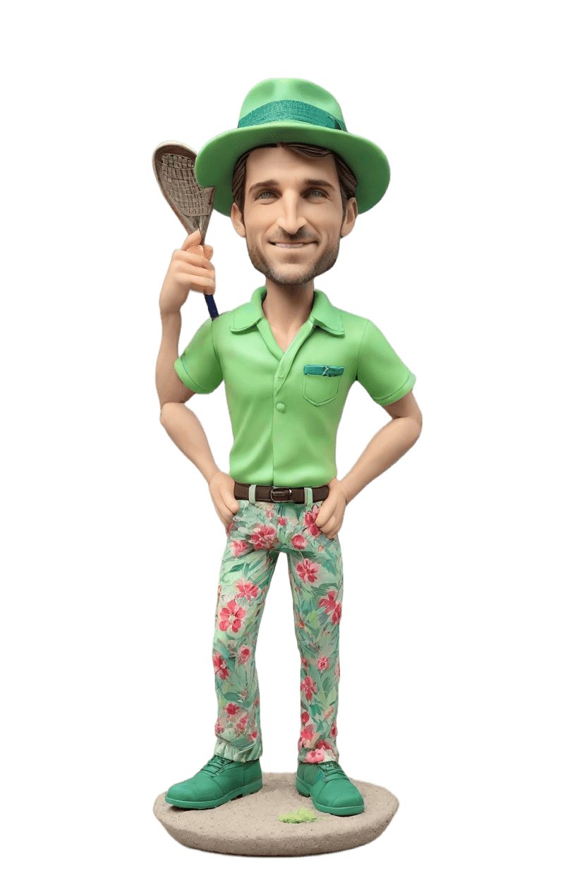 Custom Golfing Wink Bobblehead