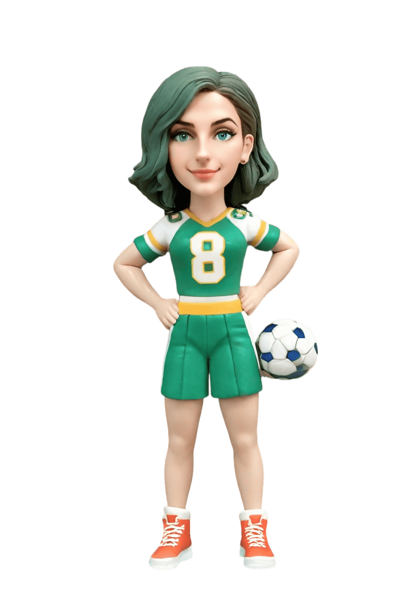 Custom Cheerleader Football Bobblehead