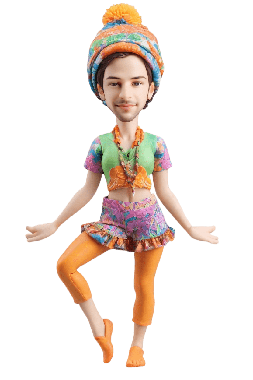 Custom Yoga Warrior Bobblehead