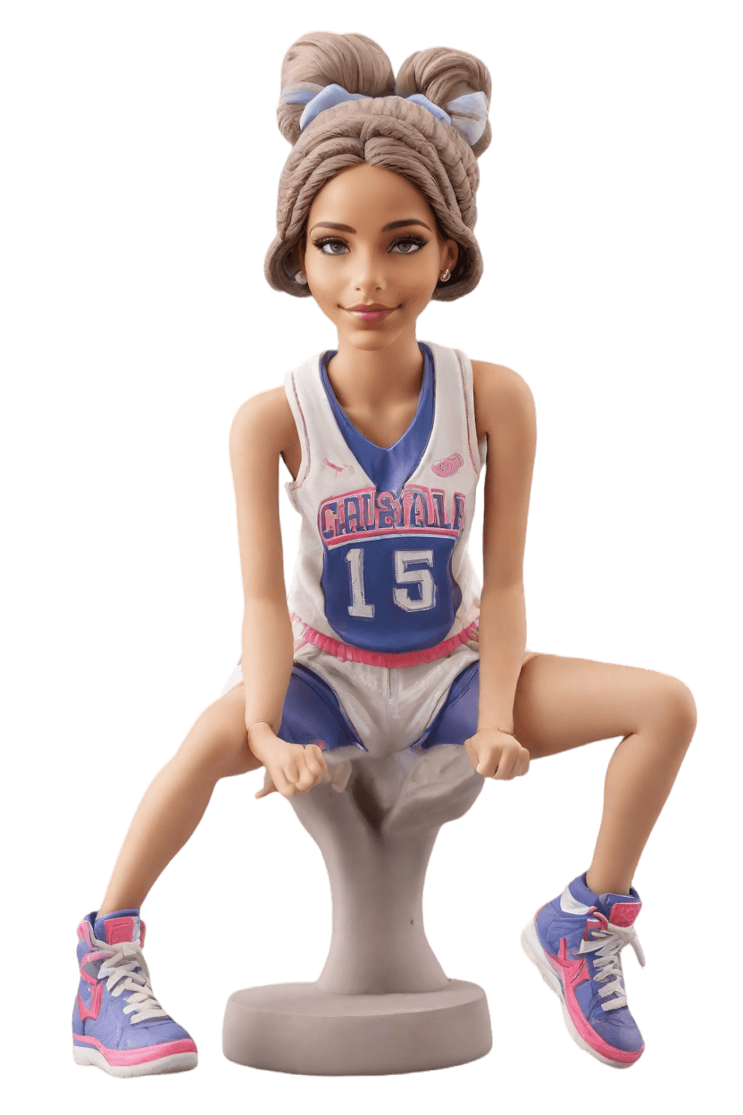 Custom Cheerleader Basketball Bobblehead
