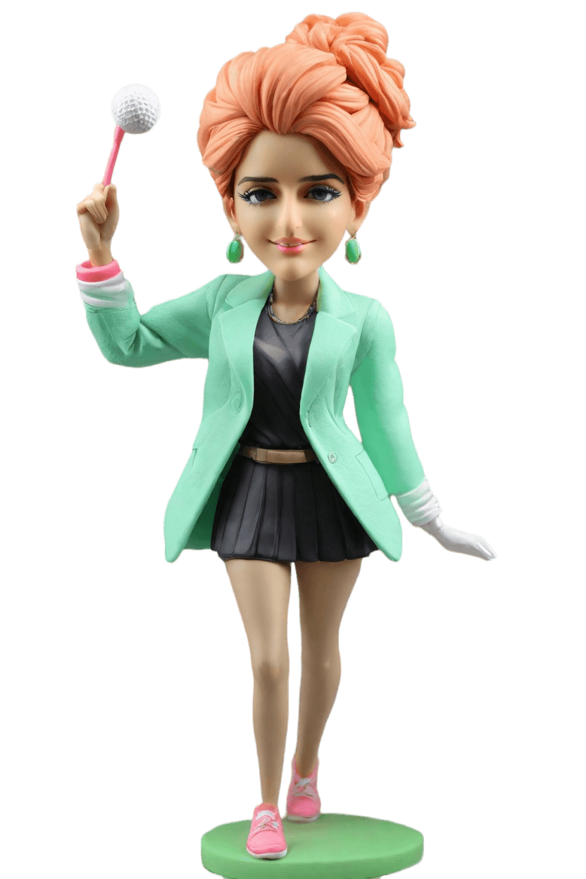 Custom Golfing Glamour Bobblehead