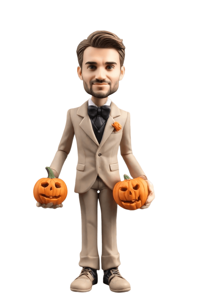 Custom Halloween Smirking Bobblehead