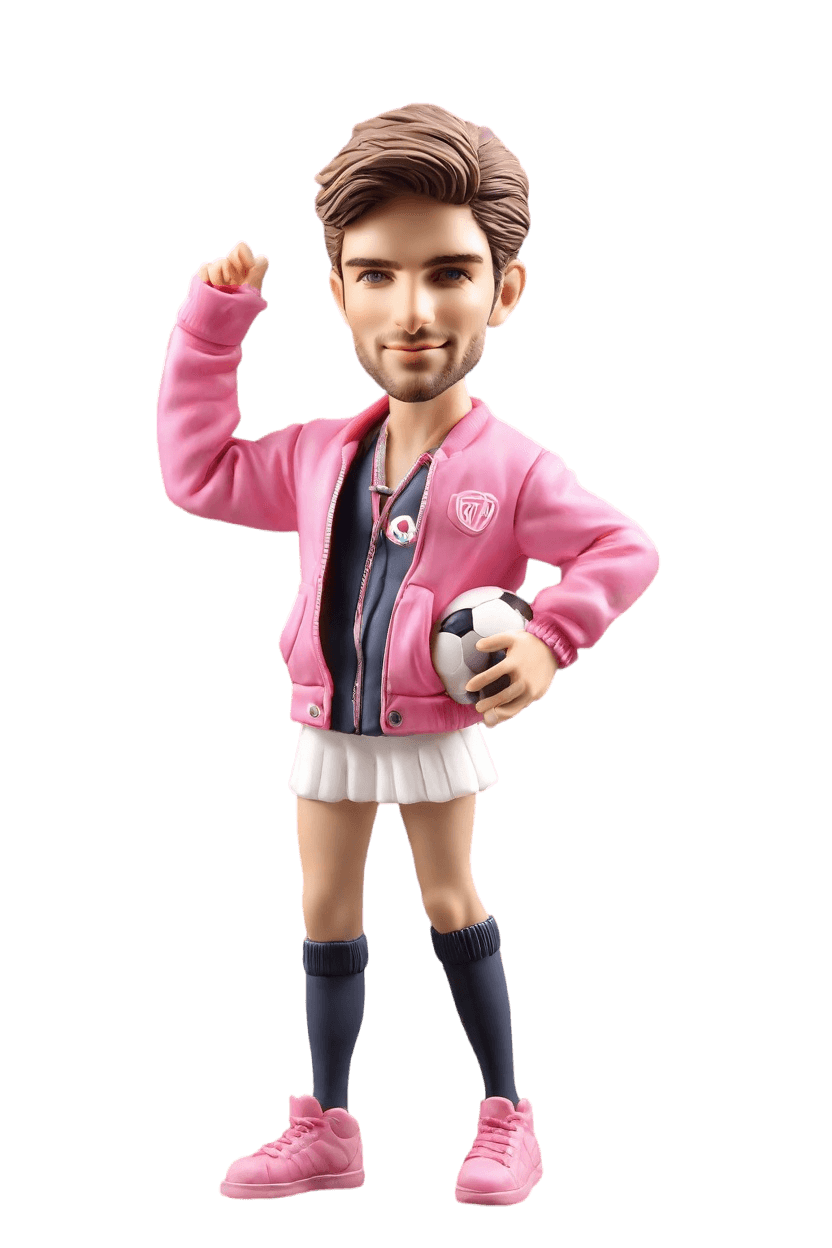 Soccer Star Custom Bold Bobblehead