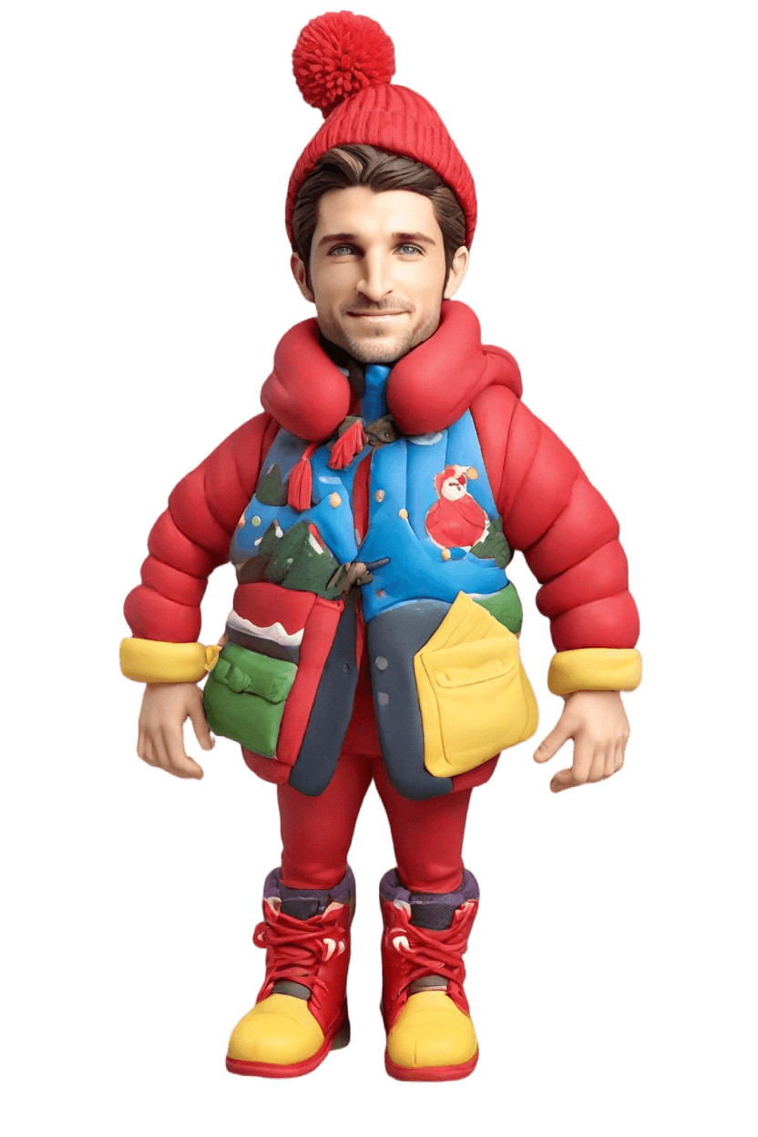 Custom Winter Sports Bobblehead: Sleigh Ride Ready