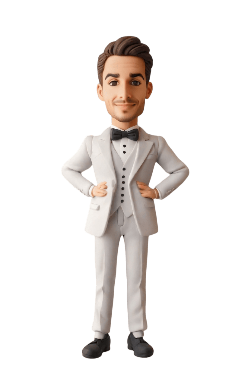 Custom Spy Stealth Tuxedo Bobblehead