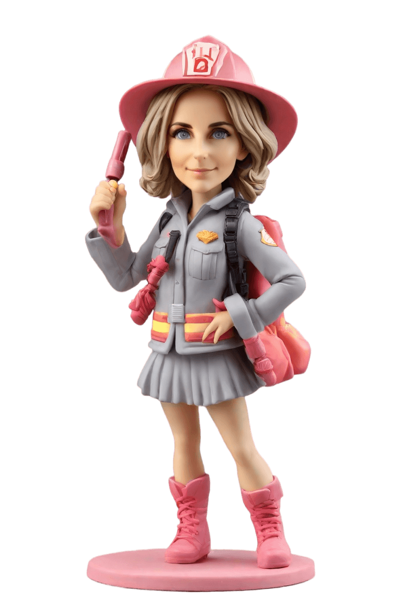 Custom Heroic Firefighter Bobblehead