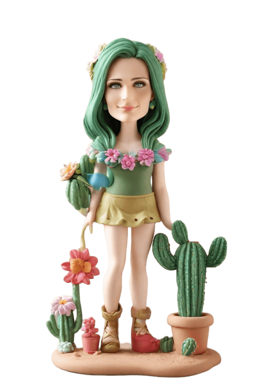 Custom Sports Charming Cactus Bobblehead