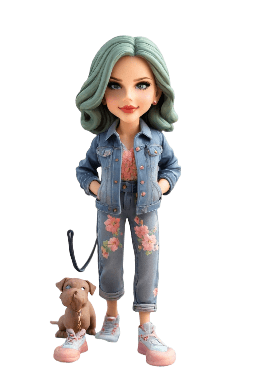 Custom Pet Lover's Casual Bobblehead