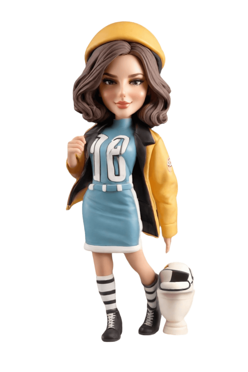 Custom Football Heroine Bobblehead