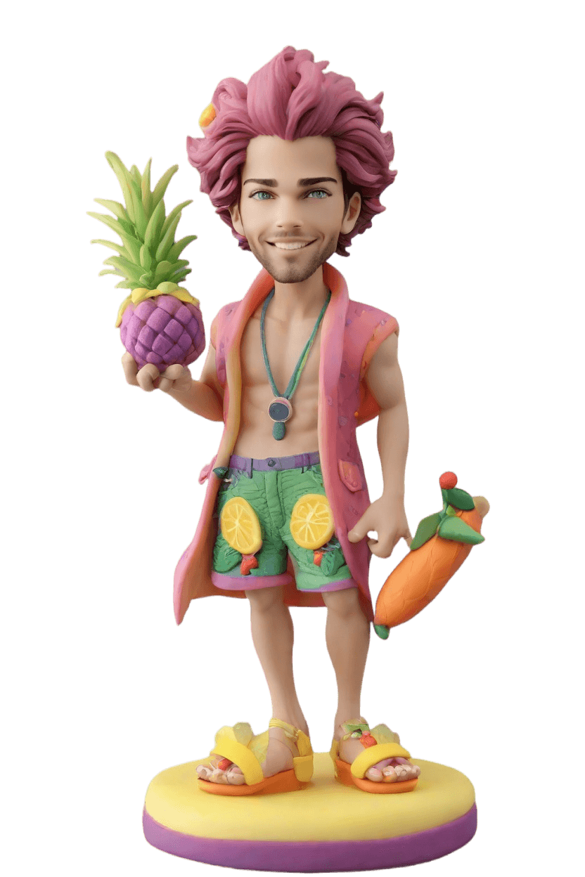 Custom Fruity Fun Male Bobblehead