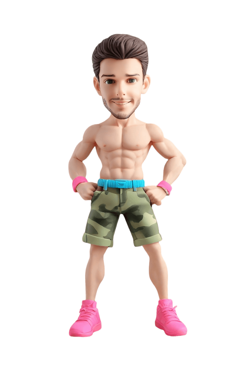 Custom Fitness Flexing Bobblehead