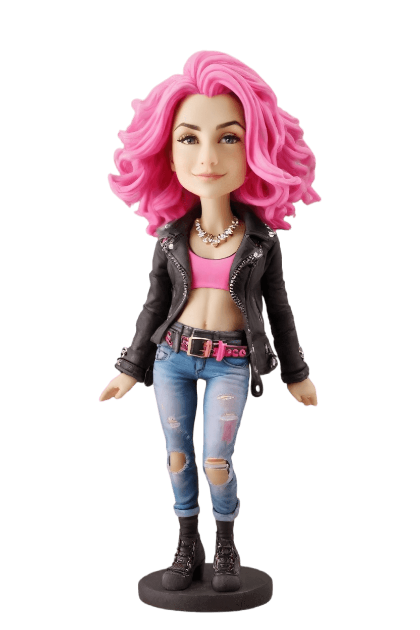 Custom Rockstar Female Bobblehead