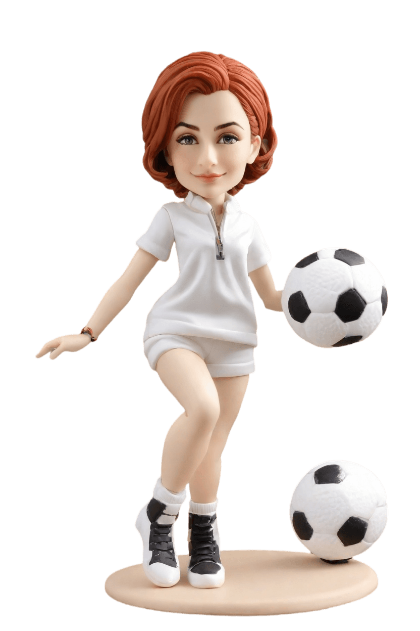 Soccer Star Custom Sporty Bobblehead
