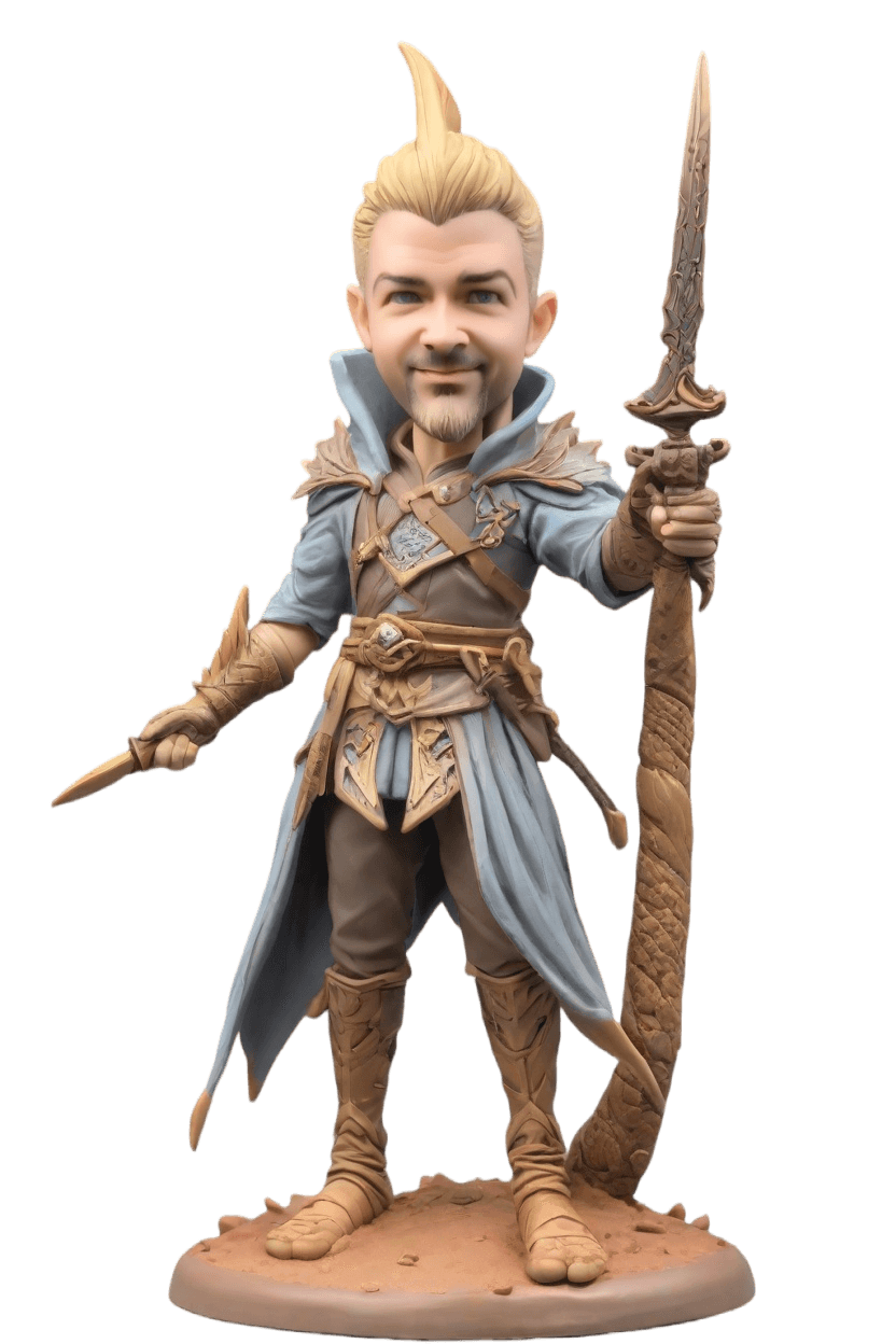 custom Warrior Pose bobblehead