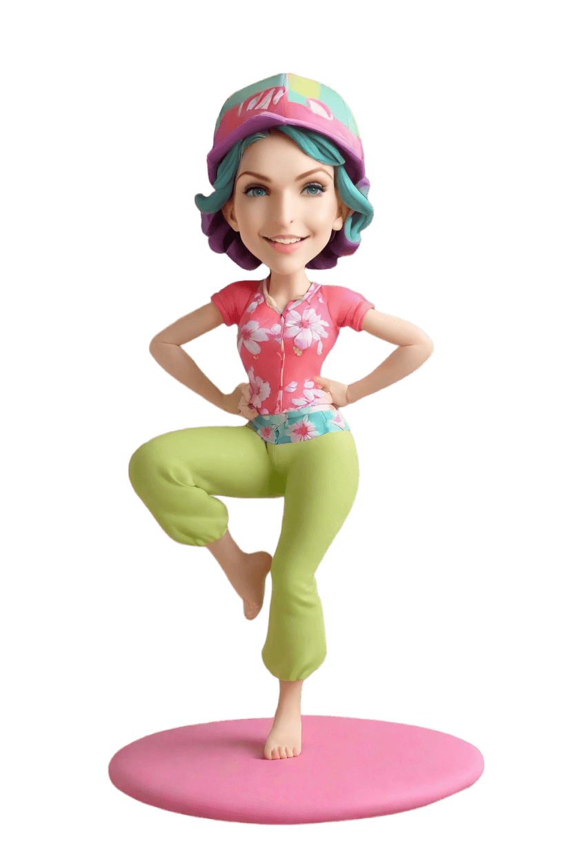 Custom Yoga Pose Bobblehead: Playful Yoga Figurine