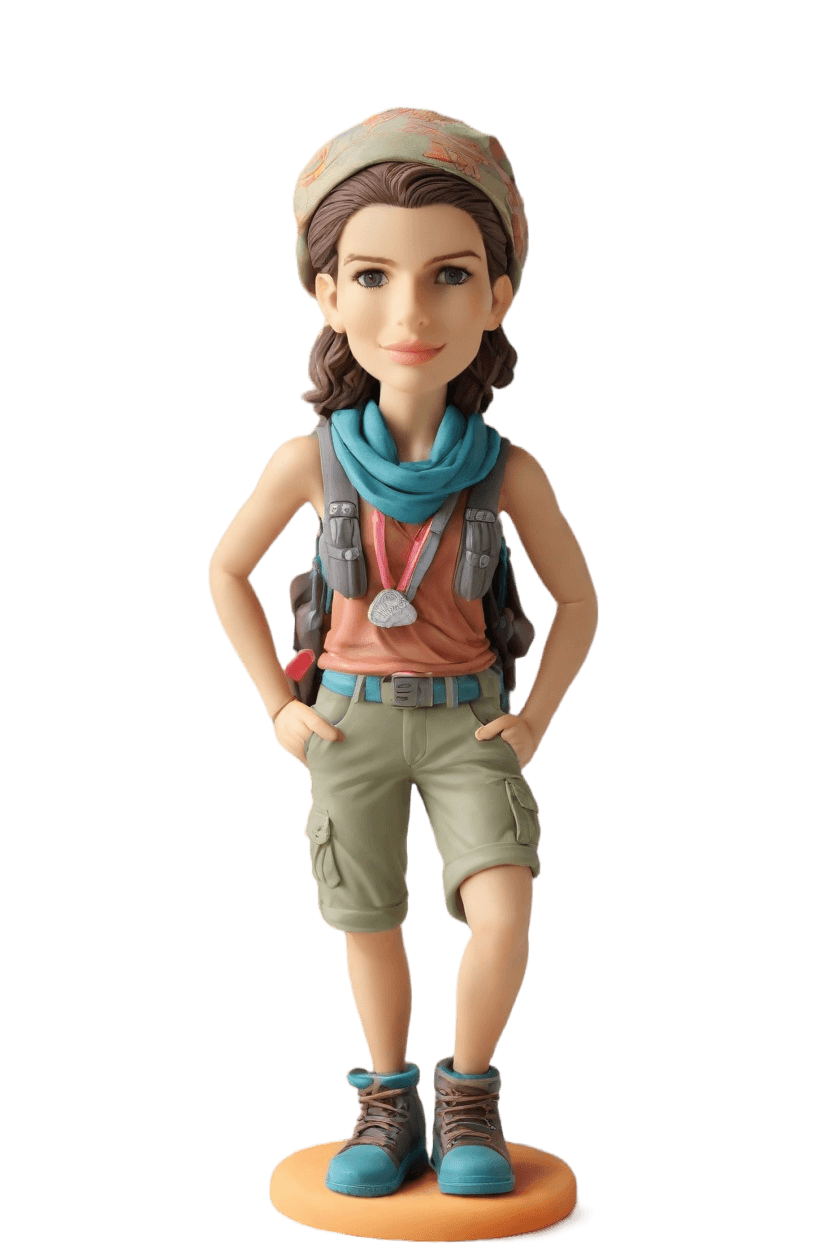 Custom Outdoor Adventurer Bobblehead