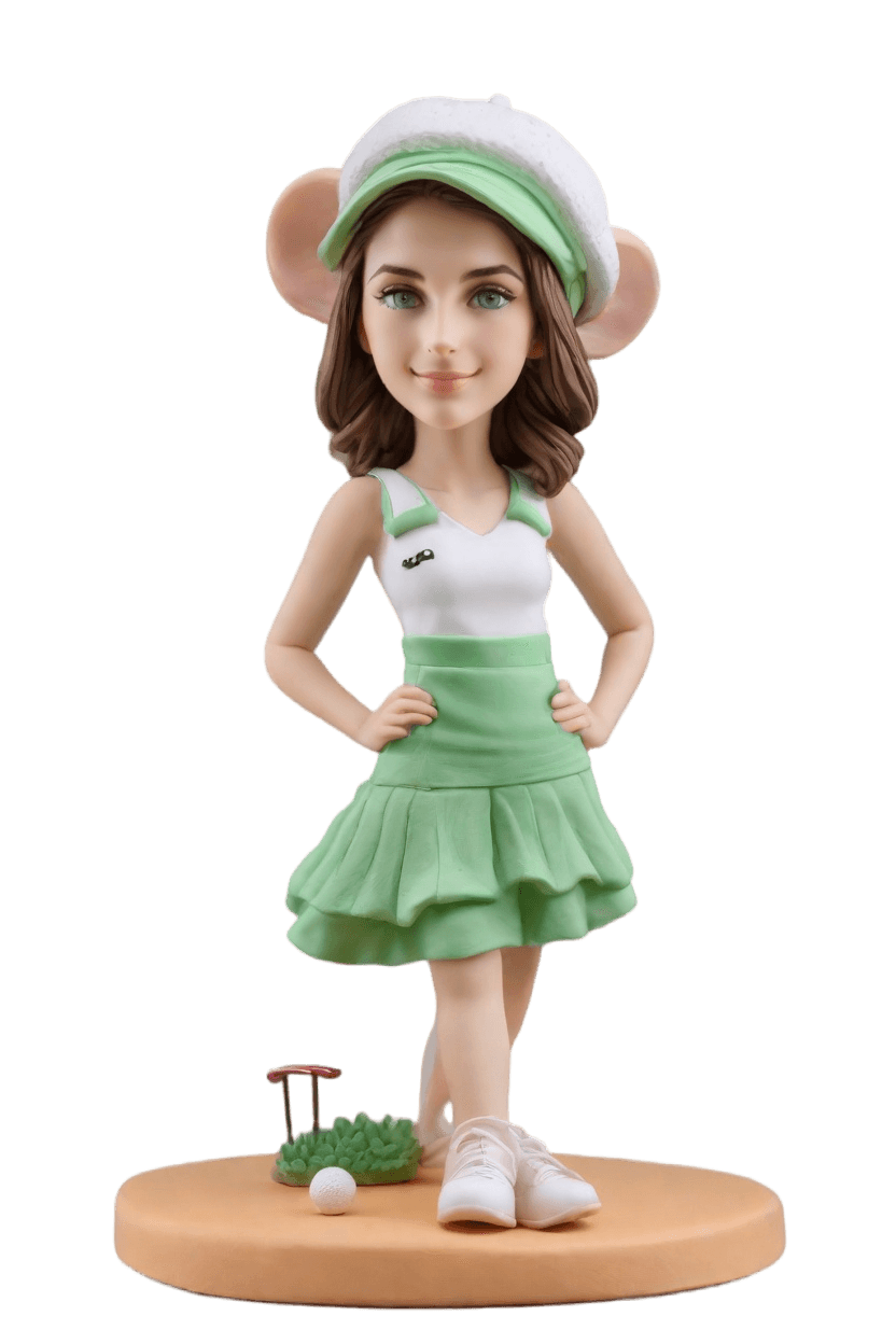 Custom Golfing Diva Bobblehead