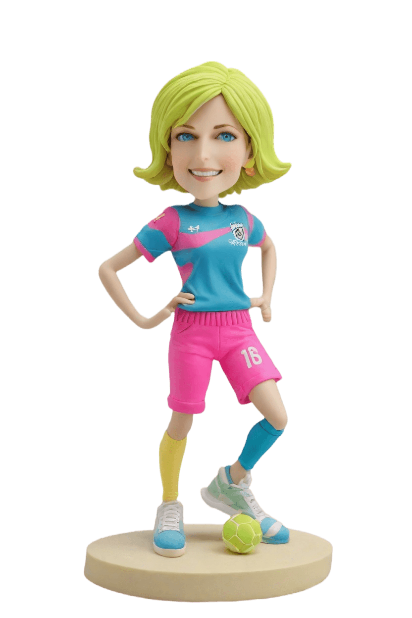 Soccer Star Custom Playful Bobblehead