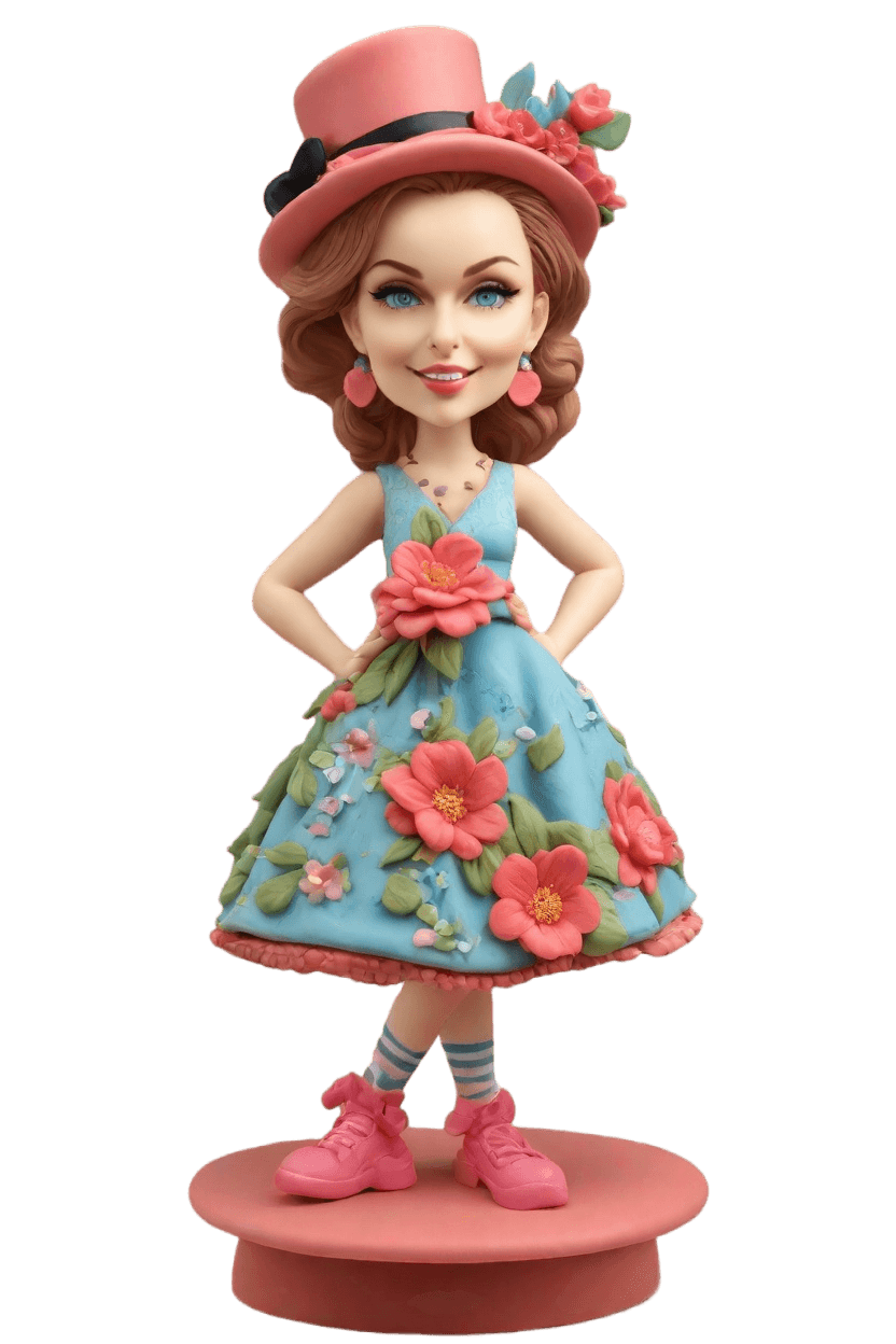Custom Winking Diva Bobblehead