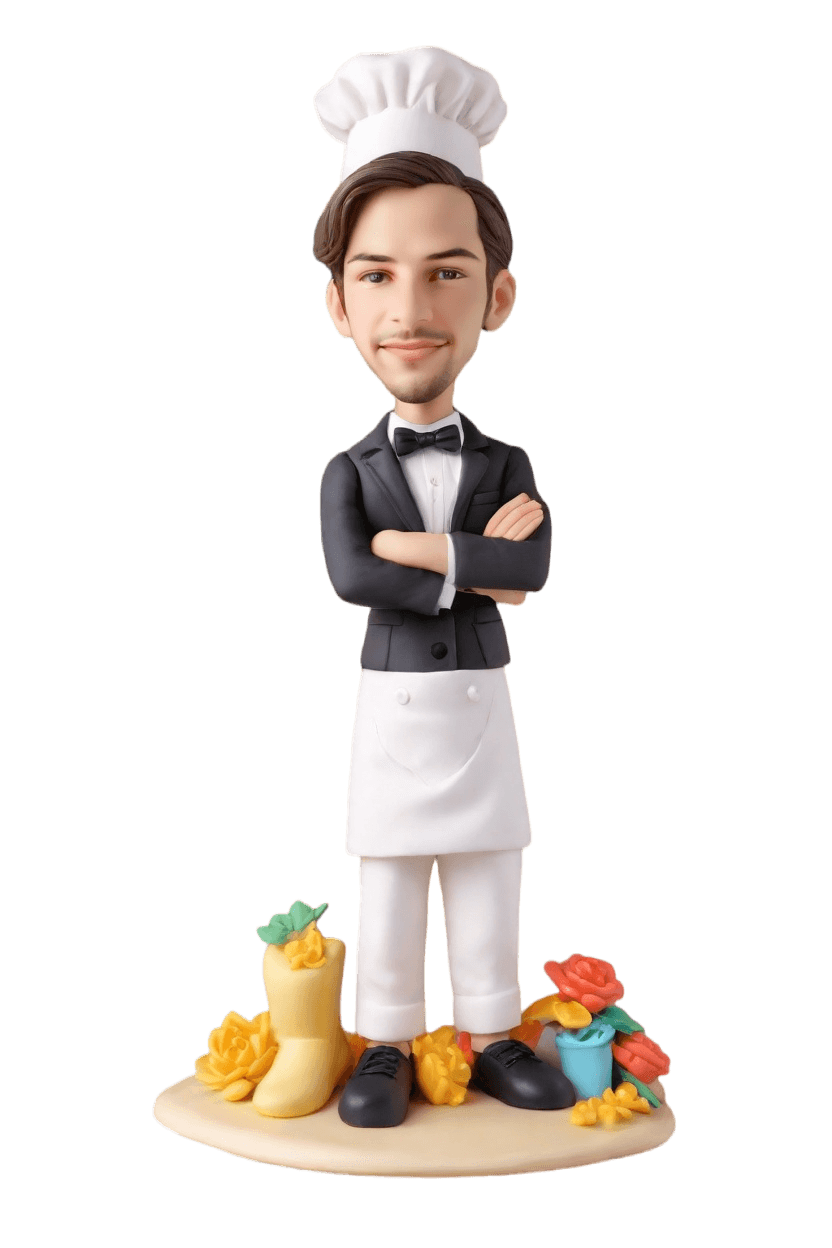Custom Chef's Playful Bobblehead