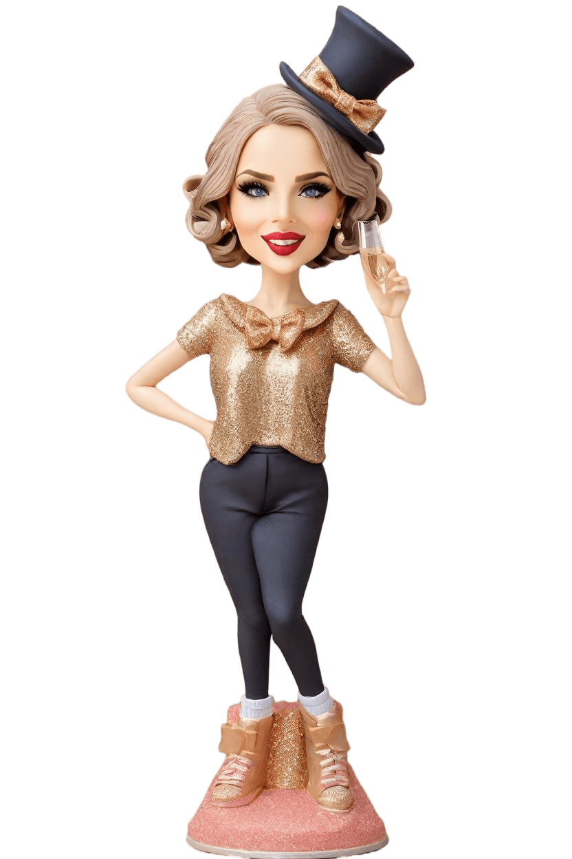Custom NewYear Cheerful Bobblehead